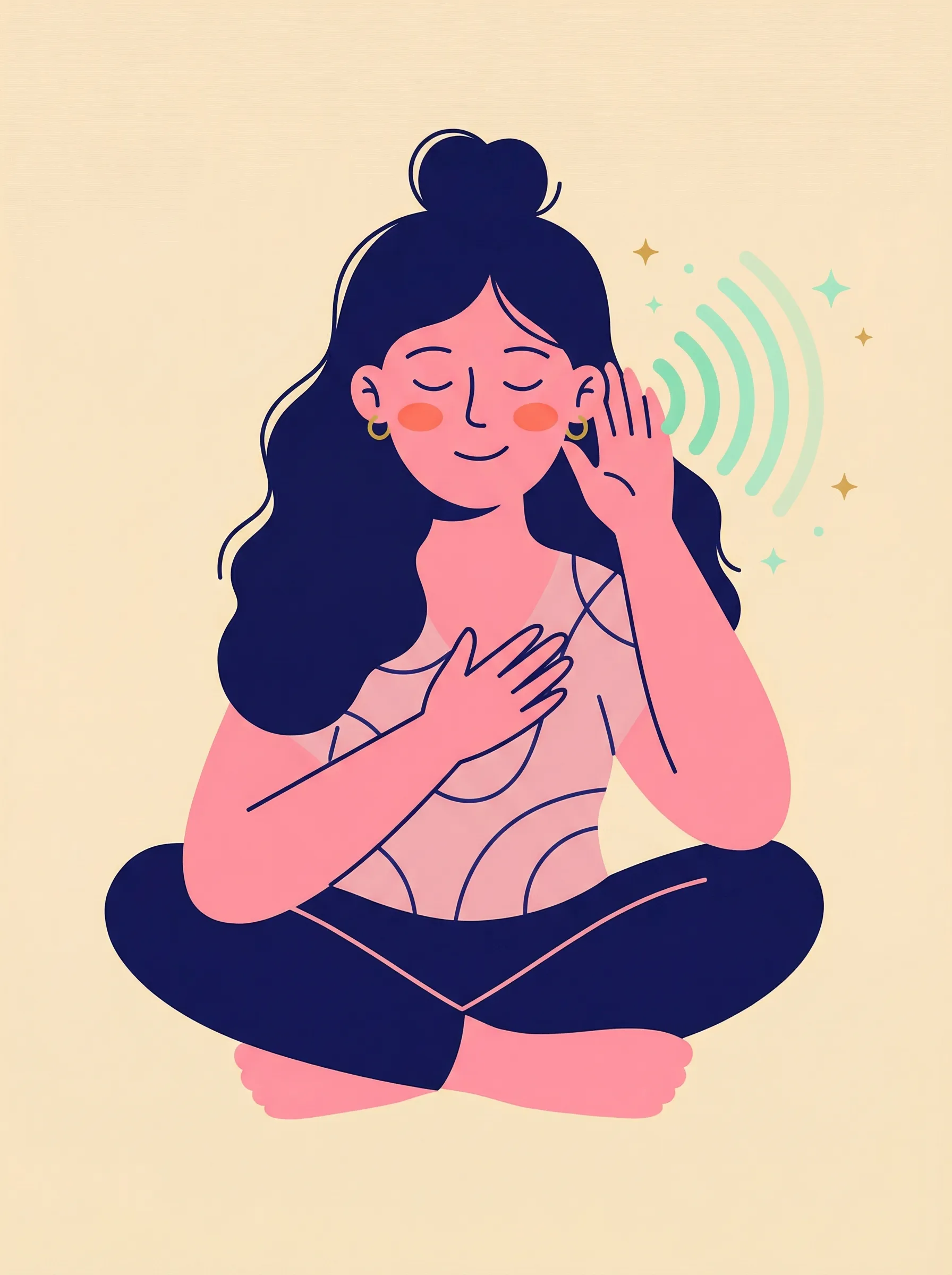 Illustration sophrologie et acouphènes