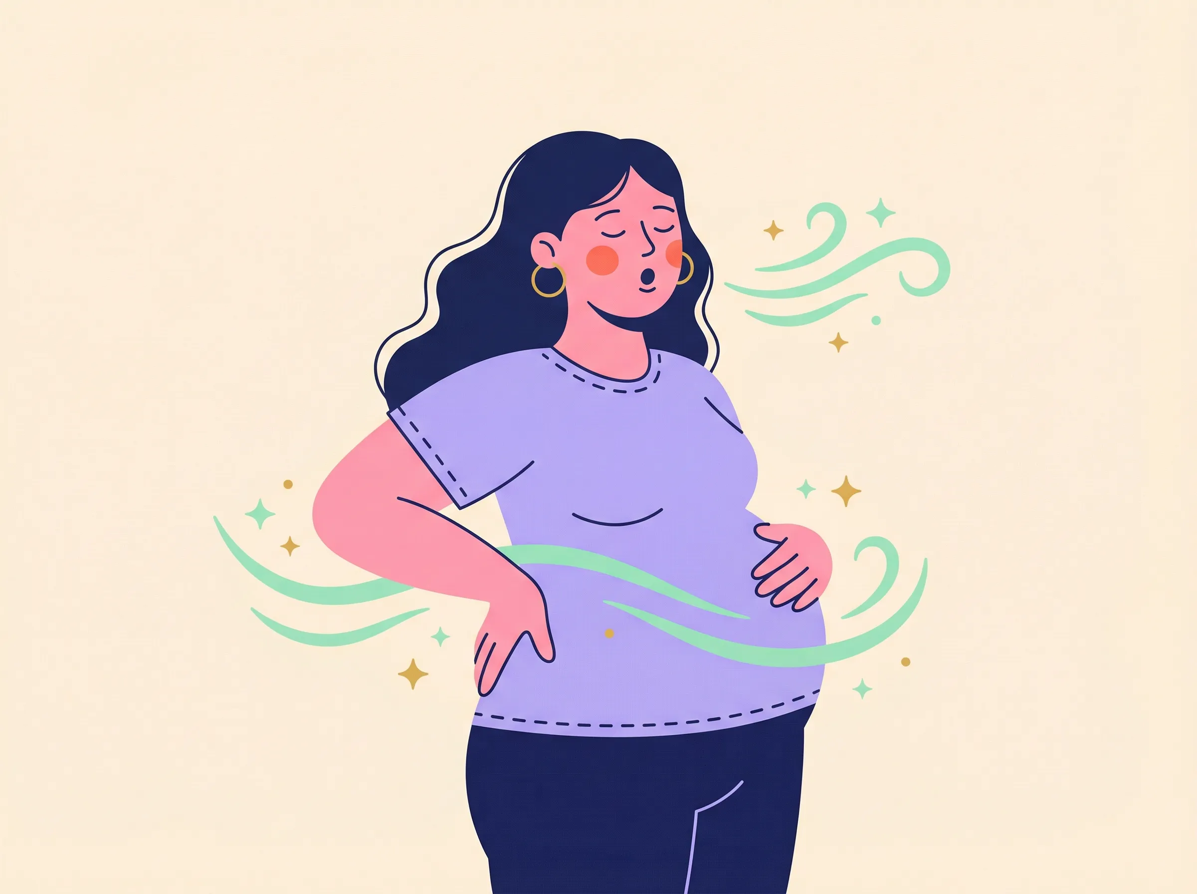 Illustration exercice de respiration pour la gestion de la douleur