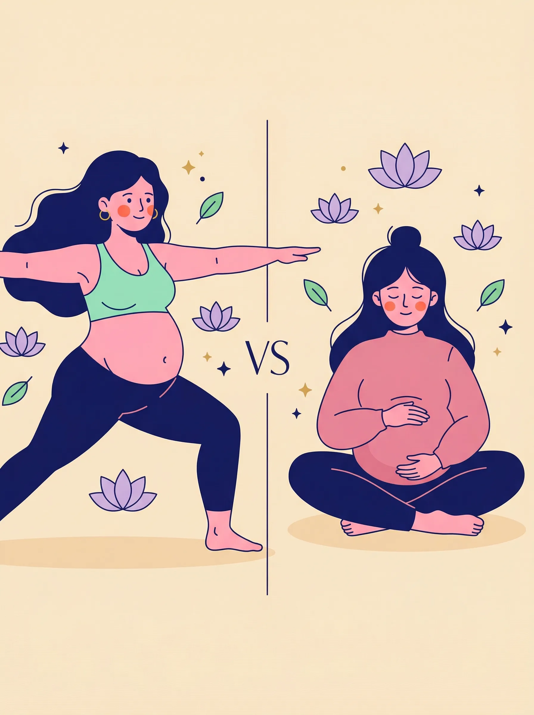 Illustration sophrologie ou yoga grossesse